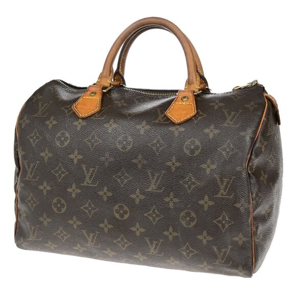 LOUIS VUITTON Speedy 30 Travel Hand Bag Monogram Leather Brown - Picture 1 of 14
